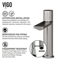 12-inch tall vessel faucet with tarnish-resistant brass construction