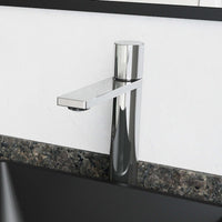 Chrome vessel faucet with high arc spout and lever handle