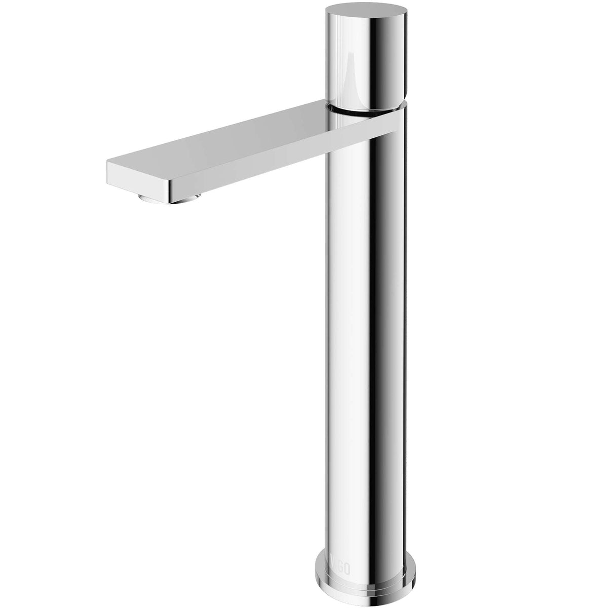 Modern deck-mounted bathroom faucet in chrome finish