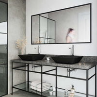 High arc spout faucet in chrome with hot/cold indicators