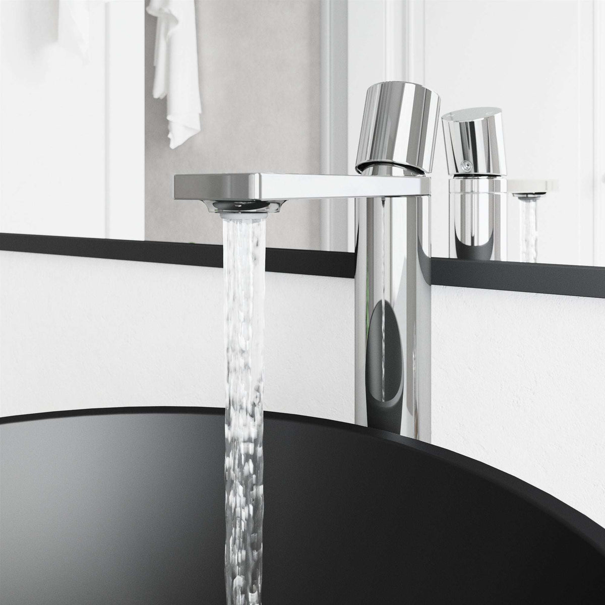 Contemporary vessel faucet featuring lever handle and NPSM thread