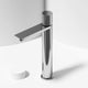 Modern bathroom faucet with high arc spout and lever control