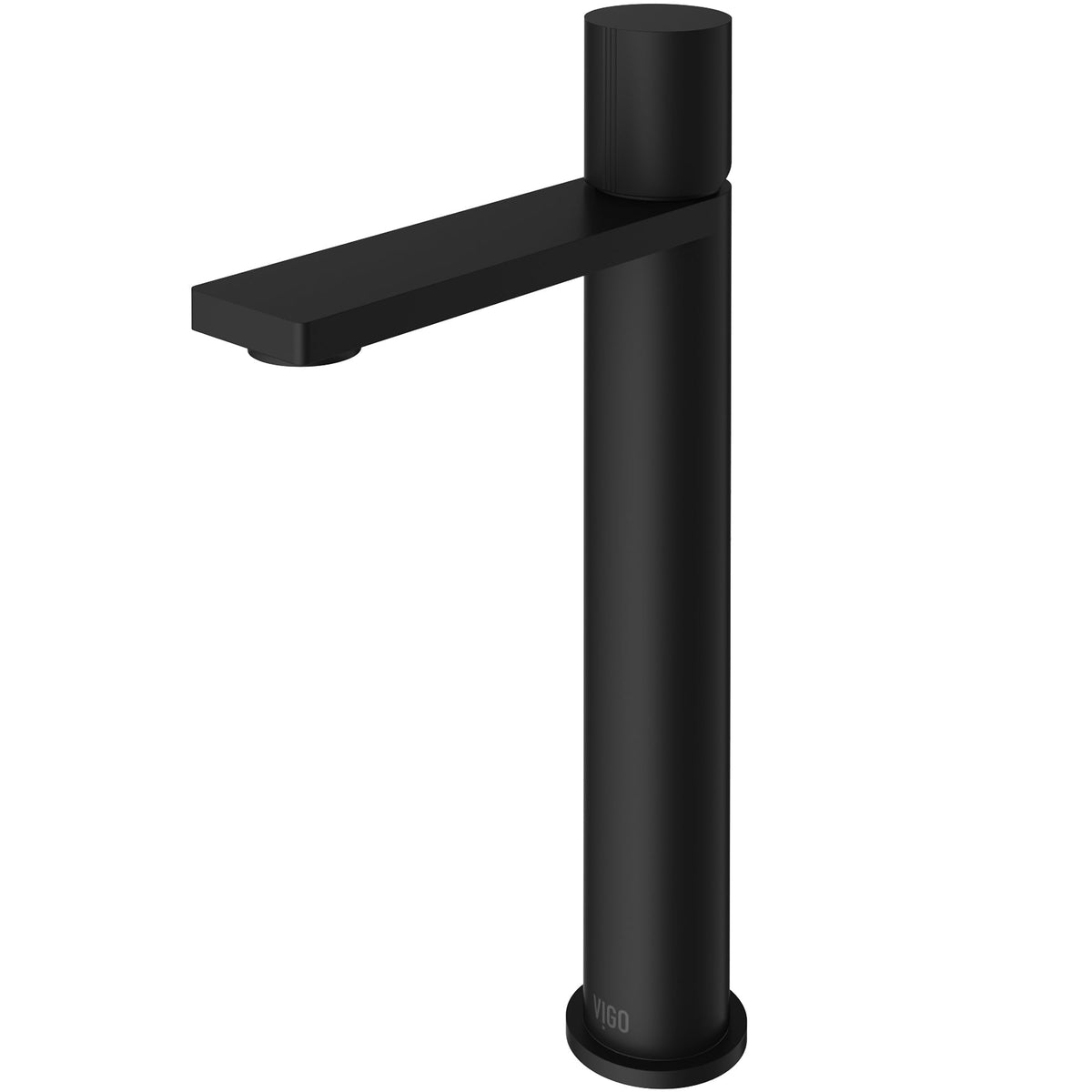 Modern deck-mounted bathroom faucet in matte black finish