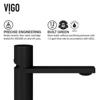 Stylish matte black faucet for vessel sinks with easy installation
