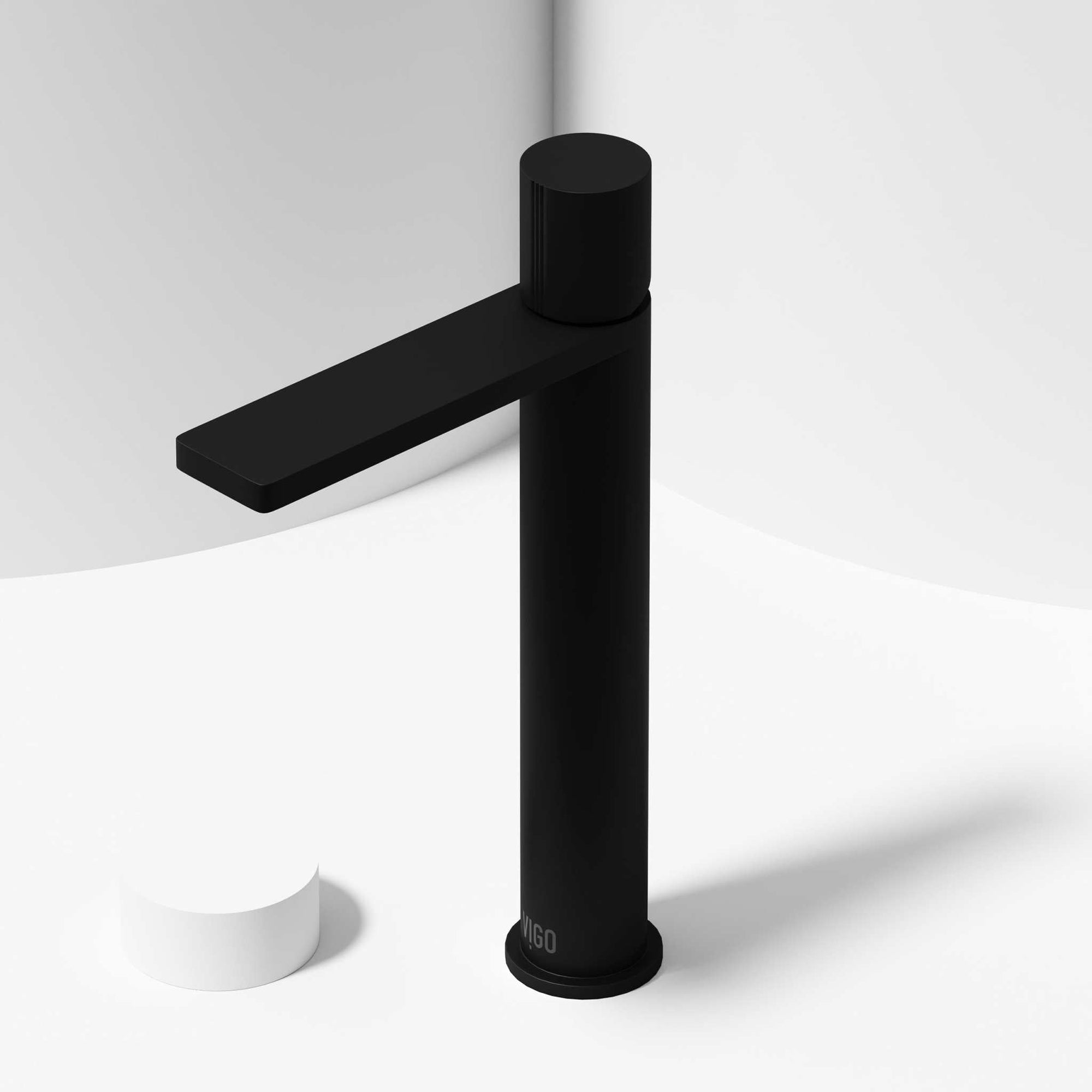 Modern bathroom faucet with high arc spout and lever control