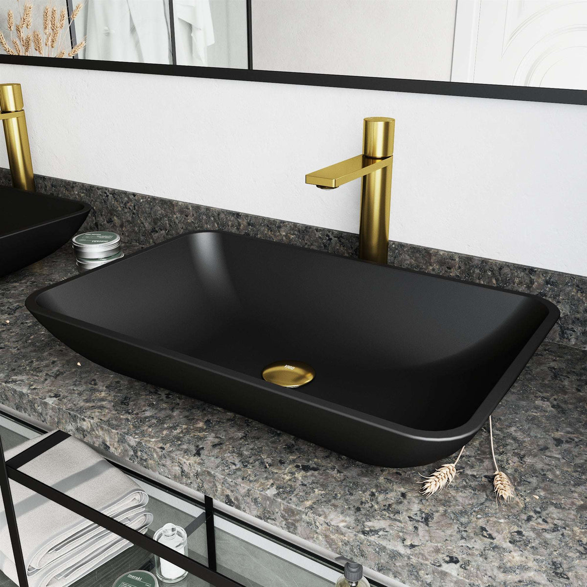 Low flow vessel faucet with included mounting hardware and supply lines