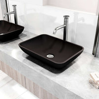 Brass vessel faucet with high arc spout and corrosion-resistant finish