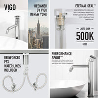 Low flow vessel faucet with compression connection and NPSM threads
