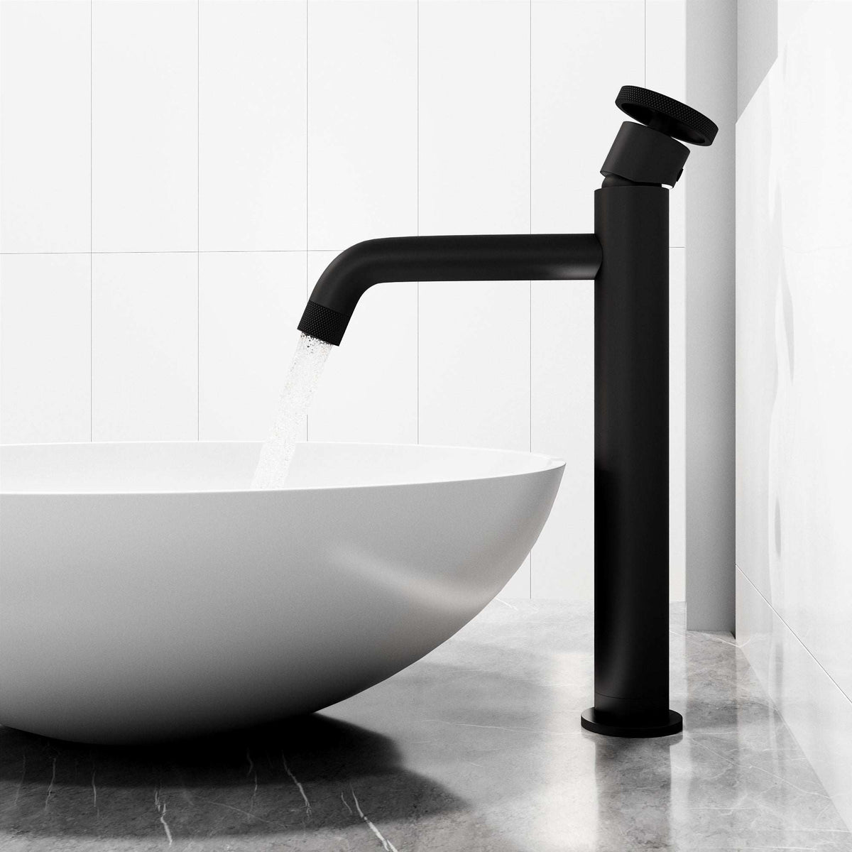 Deck-mounted faucet with included supply lines and mounting hardware