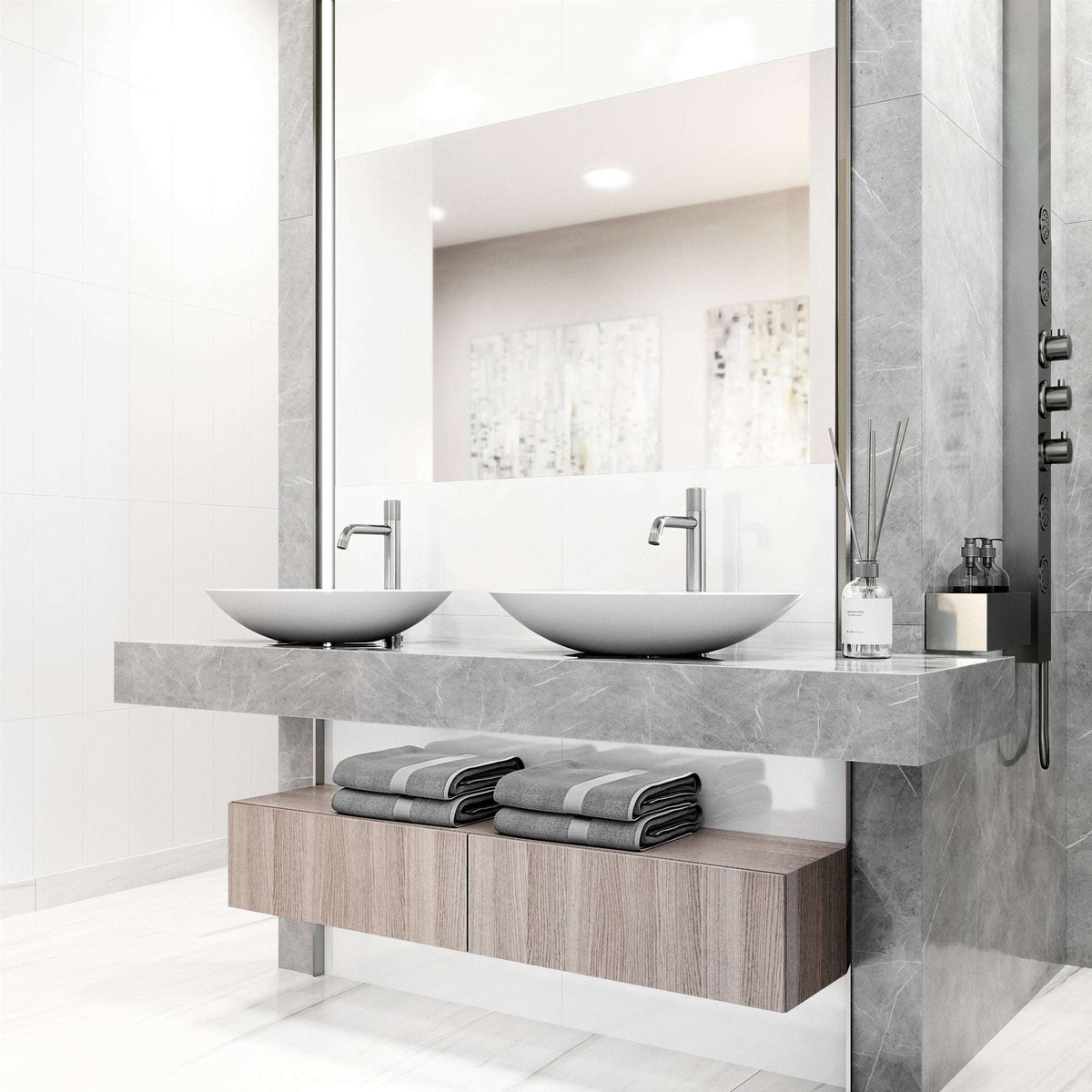 Contemporary vessel filler with knob handle and NPSM thread type