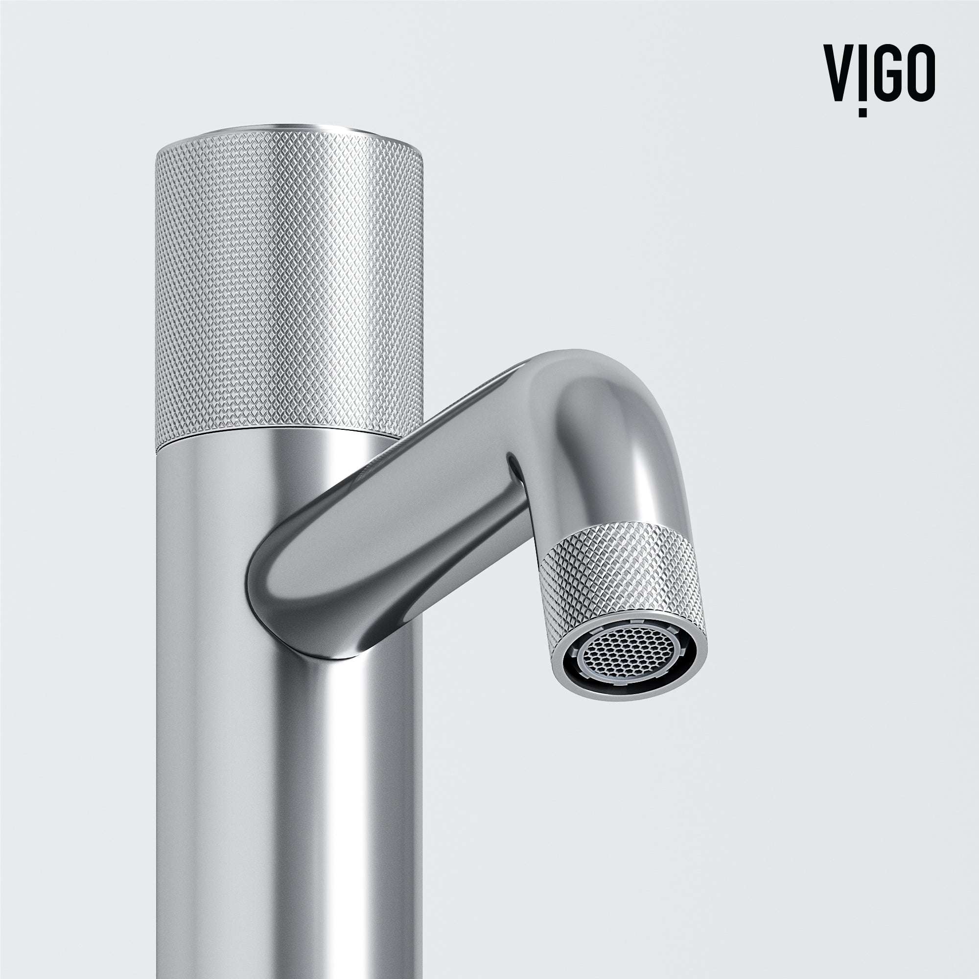 Low flow vessel faucet in chrome with all installation components included
