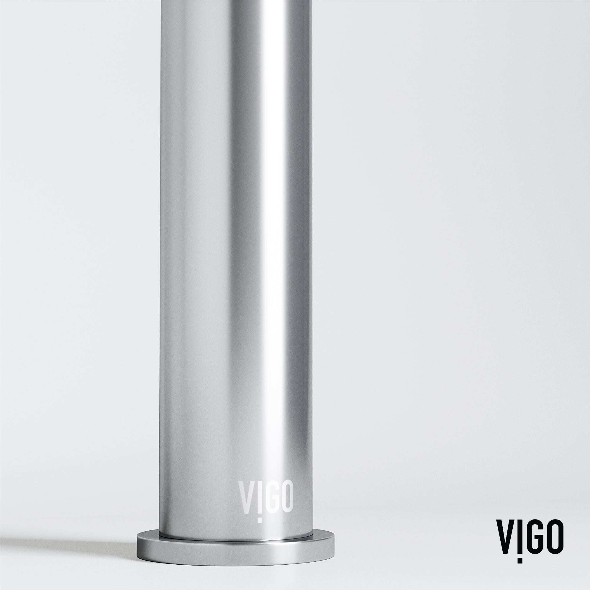 Deck-mounted vessel filler in chrome with included handles and supply lines