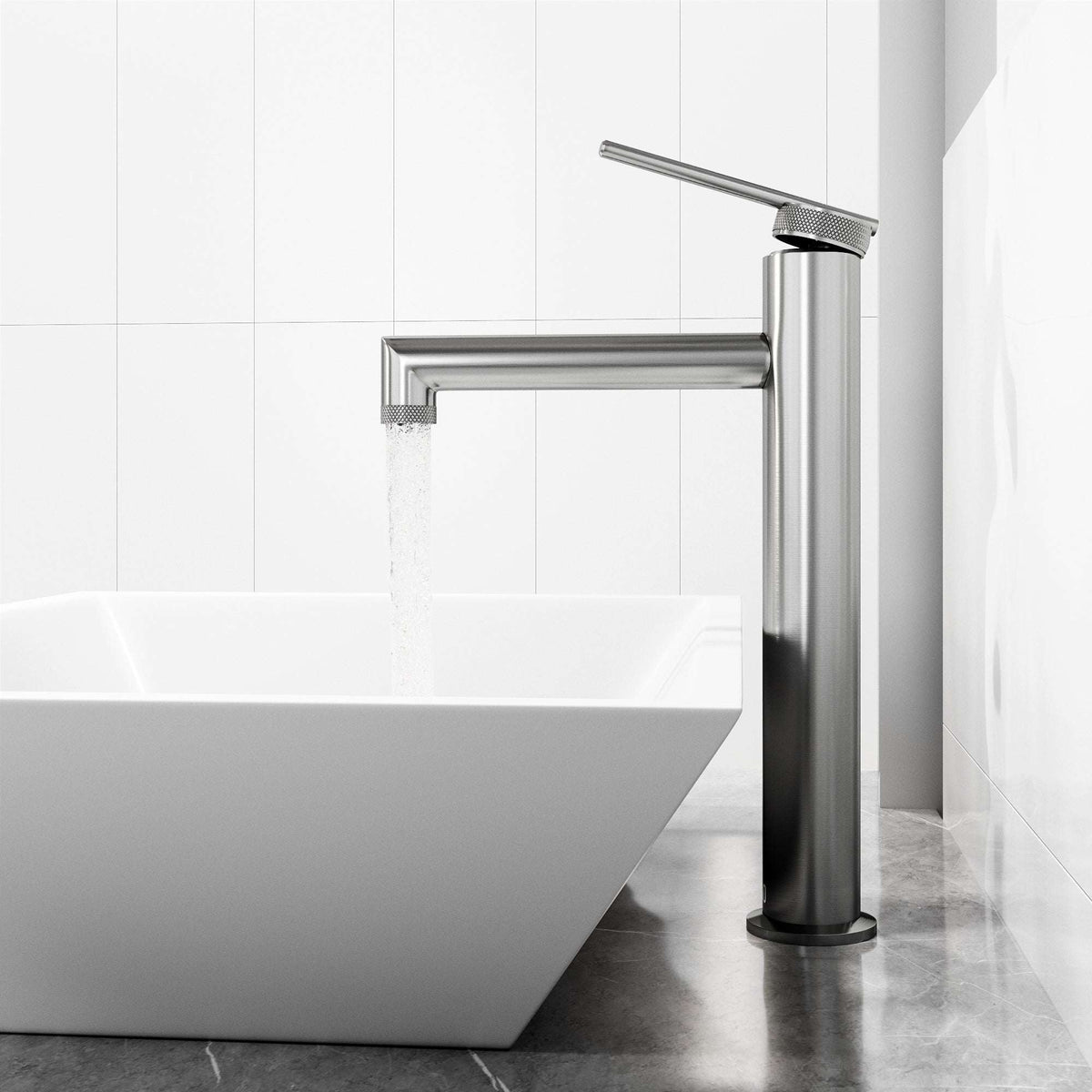 Ceramic disc cartridge vessel faucet with included mounting hardware