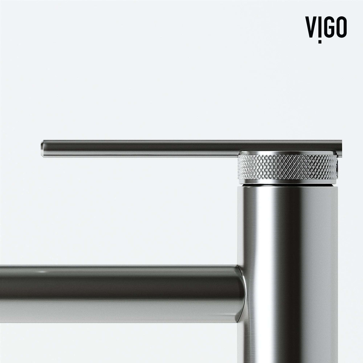 Contemporary vessel filler with high arc spout and brass construction