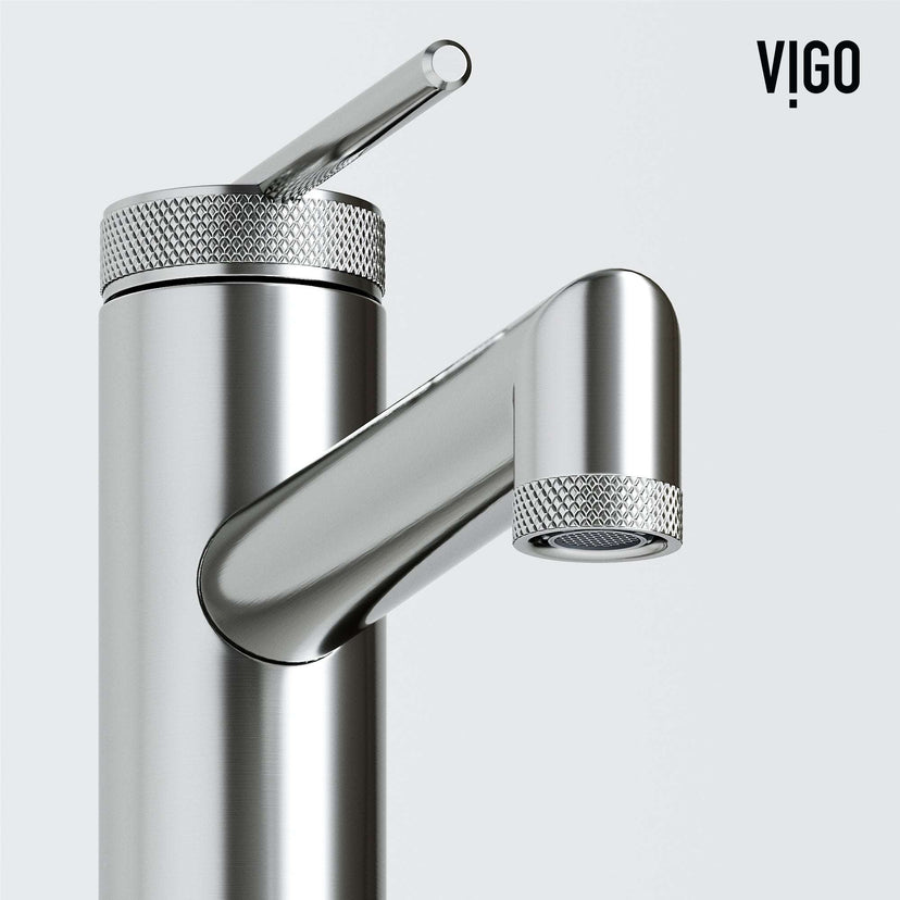 Brushed nickel faucet featuring lever handle and NPSM thread type
