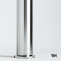 Modern bathroom faucet in brushed nickel with 11-inch assembled height