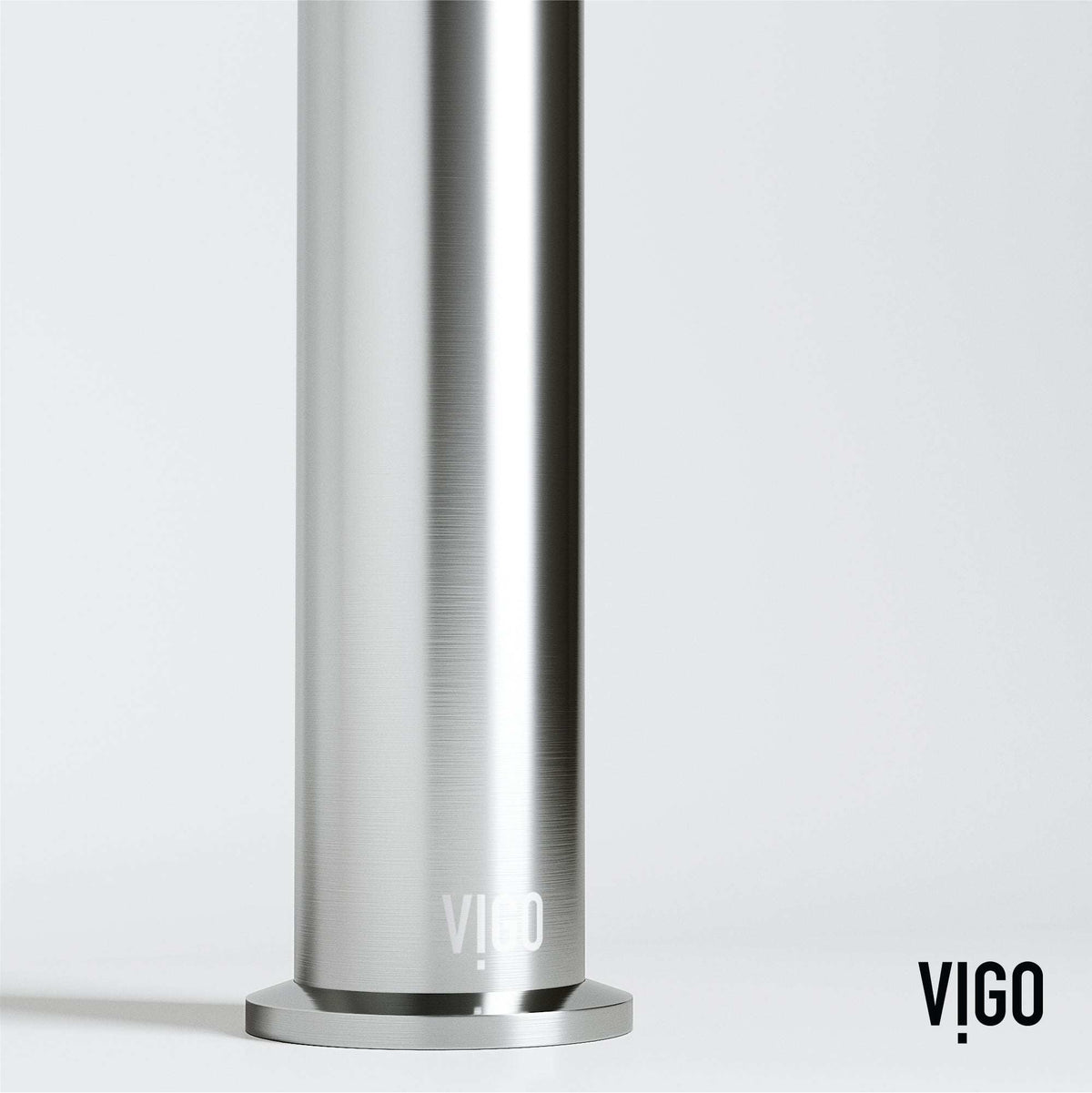 Modern bathroom faucet in brushed nickel with 11-inch assembled height