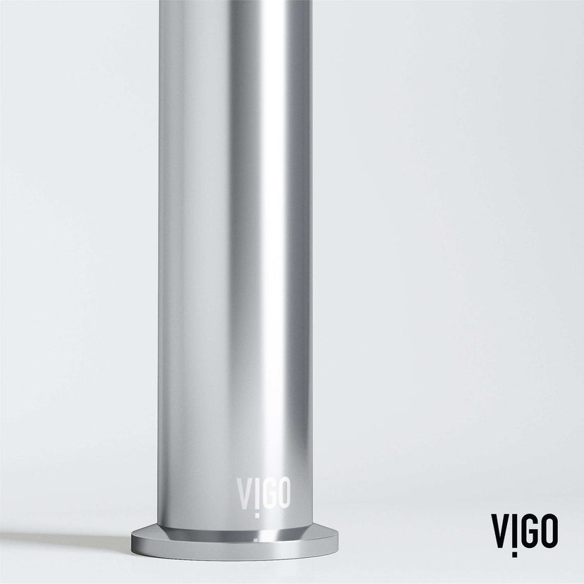 Modern bathroom faucet in chrome with 11-inch assembled height