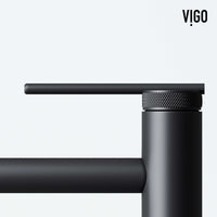 Contemporary vessel filler with high arc spout and brass construction