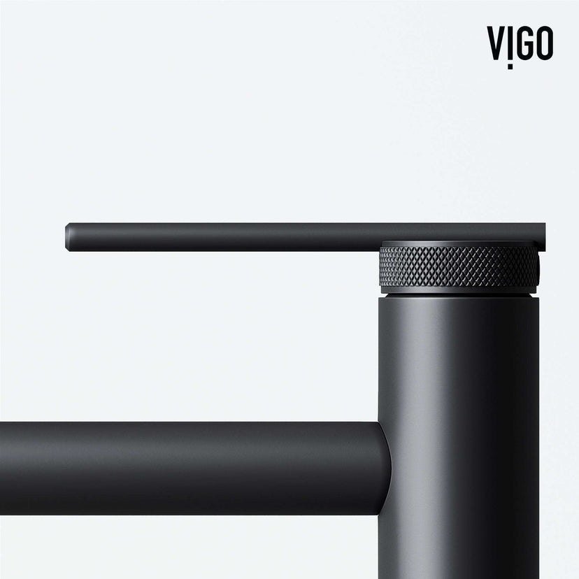 Contemporary vessel filler with high arc spout and brass construction