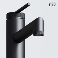 Matte black faucet featuring lever handle and NPSM thread type