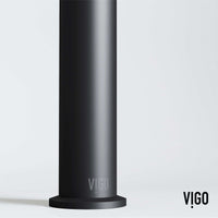 Modern bathroom faucet in matte black with 11-inch assembled height