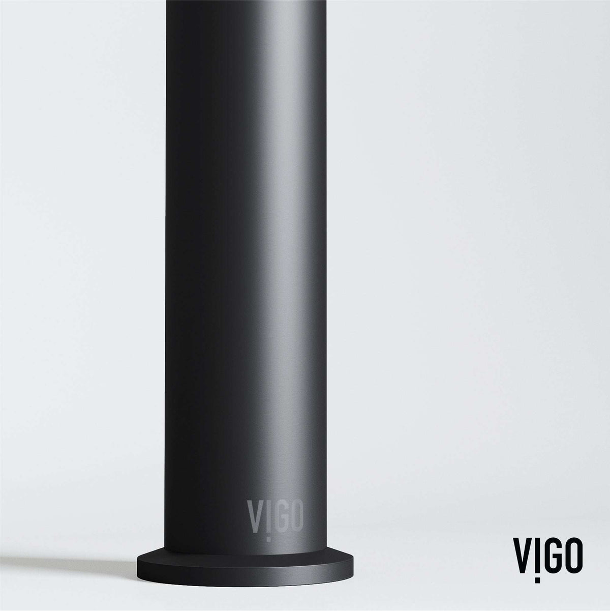 Modern bathroom faucet in matte black with 11-inch assembled height