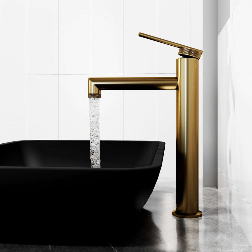 Ceramic disc cartridge vessel faucet with included mounting hardware