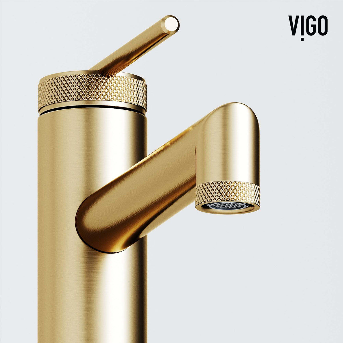 Matte brushed gold faucet featuring lever handle and NPSM thread type