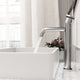 Contemporary vessel faucet with lever handle and ceramic disc cartridge