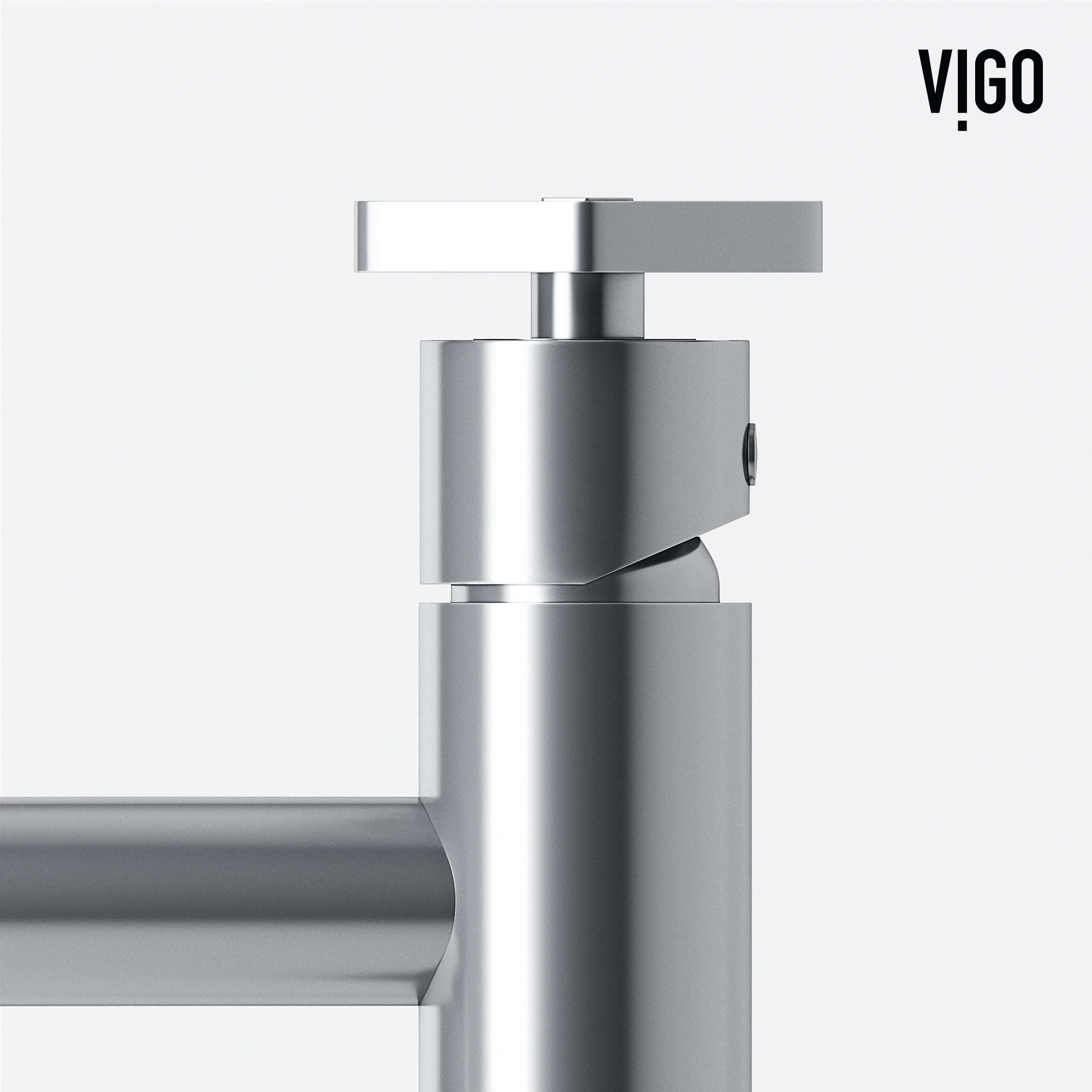 Modern vessel filler with high arc spout and chrome finish