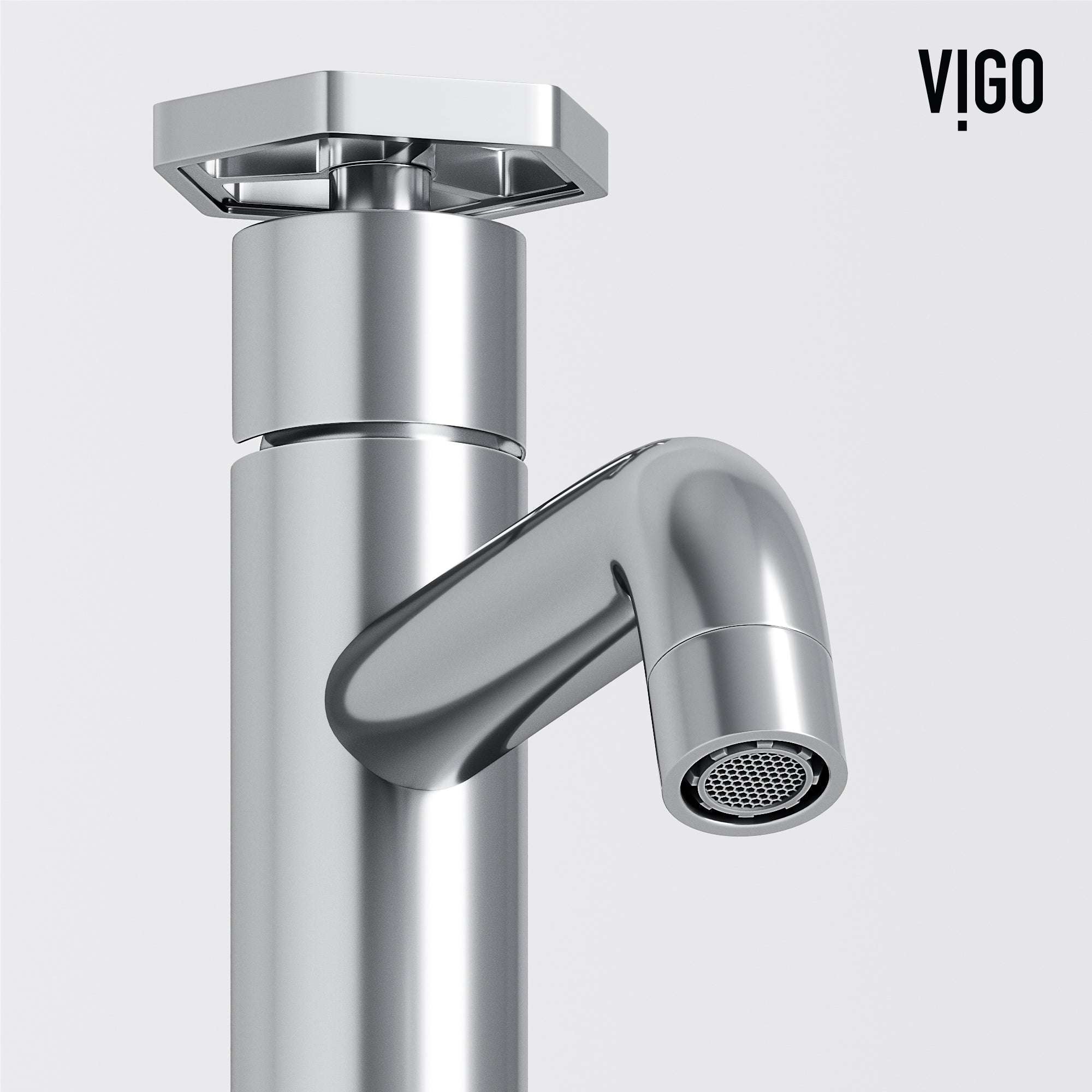 Brass vessel faucet with ceramic disk valve and chrome finish