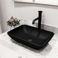 High arc spout matte black faucet with corrosion resistant brass