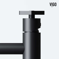Modern vessel filler with high arc spout and matte black finish