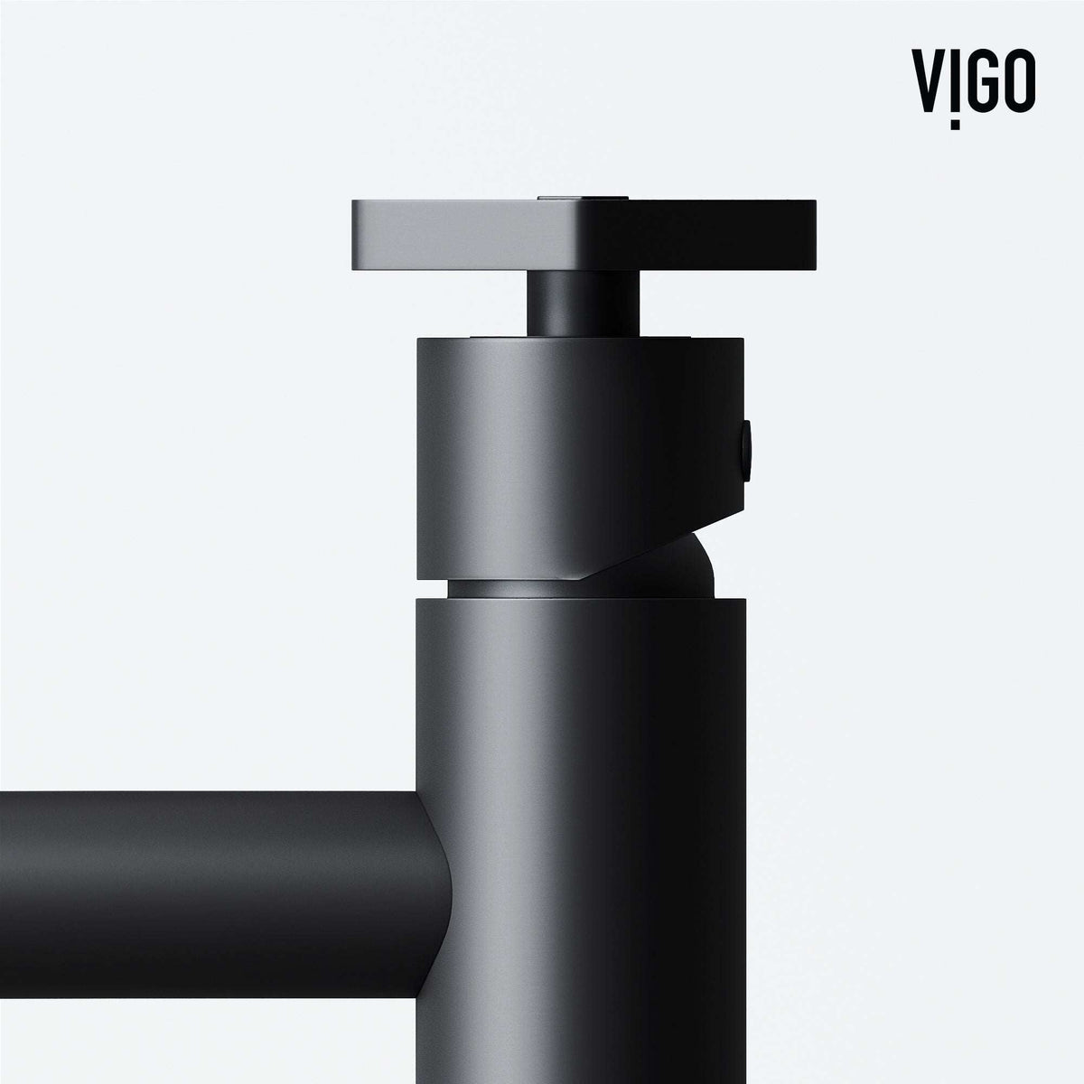 Modern vessel filler with high arc spout and matte black finish