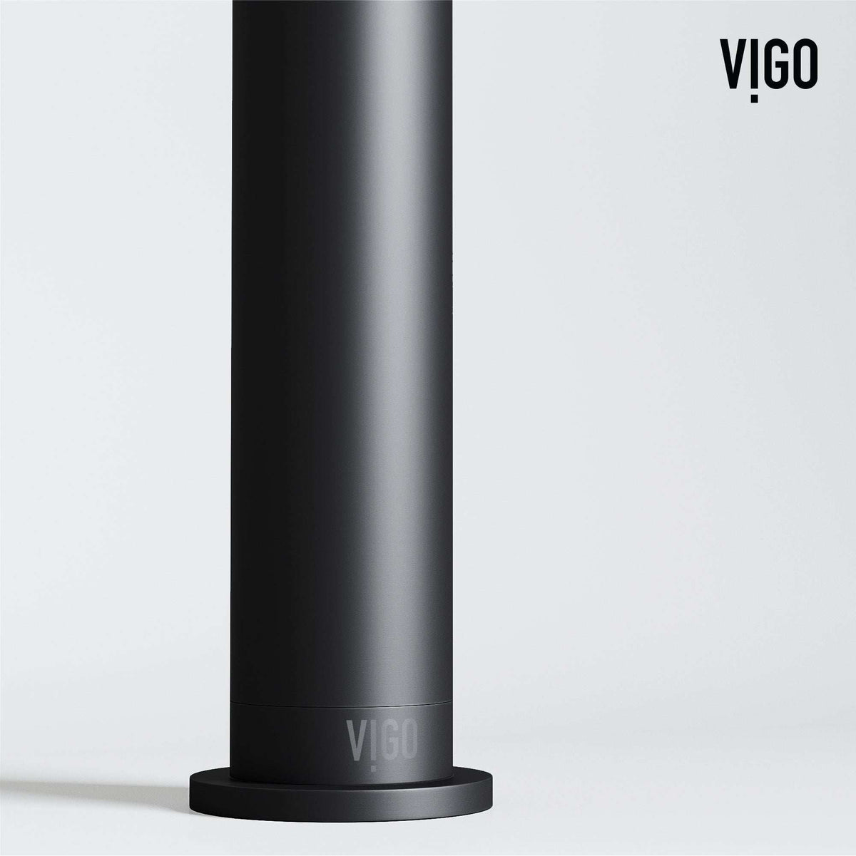 Matte black vessel faucet with included mounting materials and NPSM threads