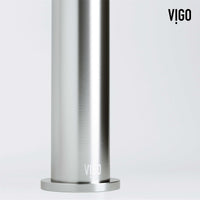 11-inch assembled height vessel faucet in brushed nickel finish