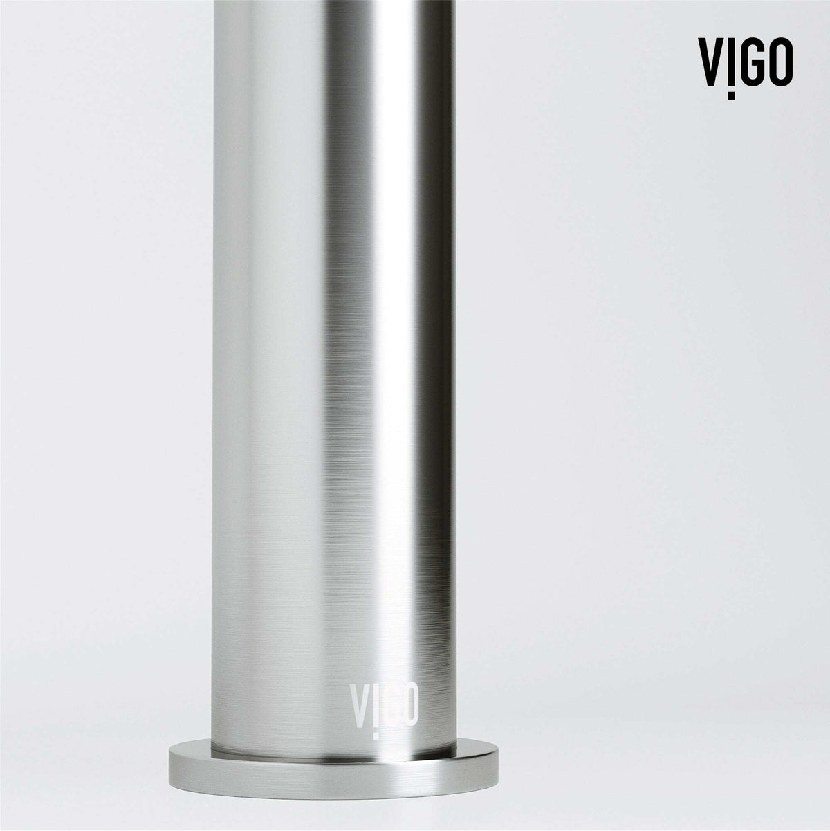 11-inch assembled height vessel faucet in brushed nickel finish