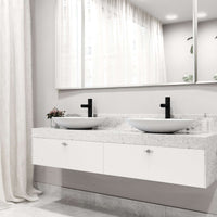 Low flow vessel faucet with NPSM threads and modern design