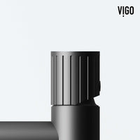 Deck-mounted brass faucet with high arc spout and matte black finish