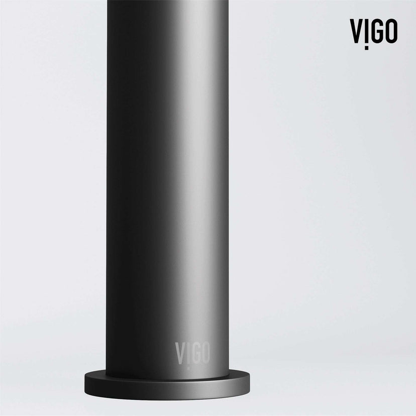 11-inch assembled height vessel faucet in matte black finish