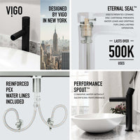 Modern bathroom faucet with ceramic disc cartridge and high arc spout
