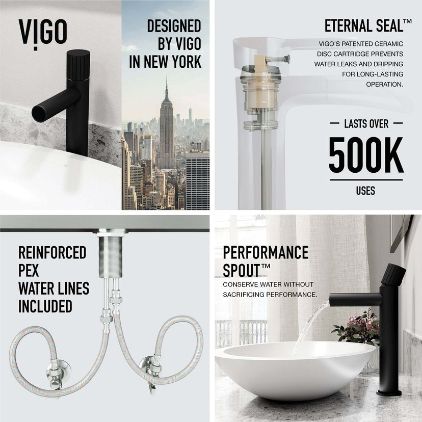 Modern bathroom faucet with ceramic disc cartridge and high arc spout