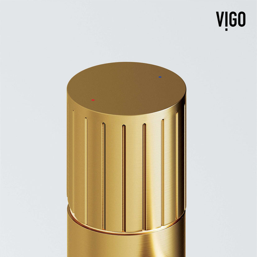 Vessel faucet with all mounting hardware included, matte brushed gold