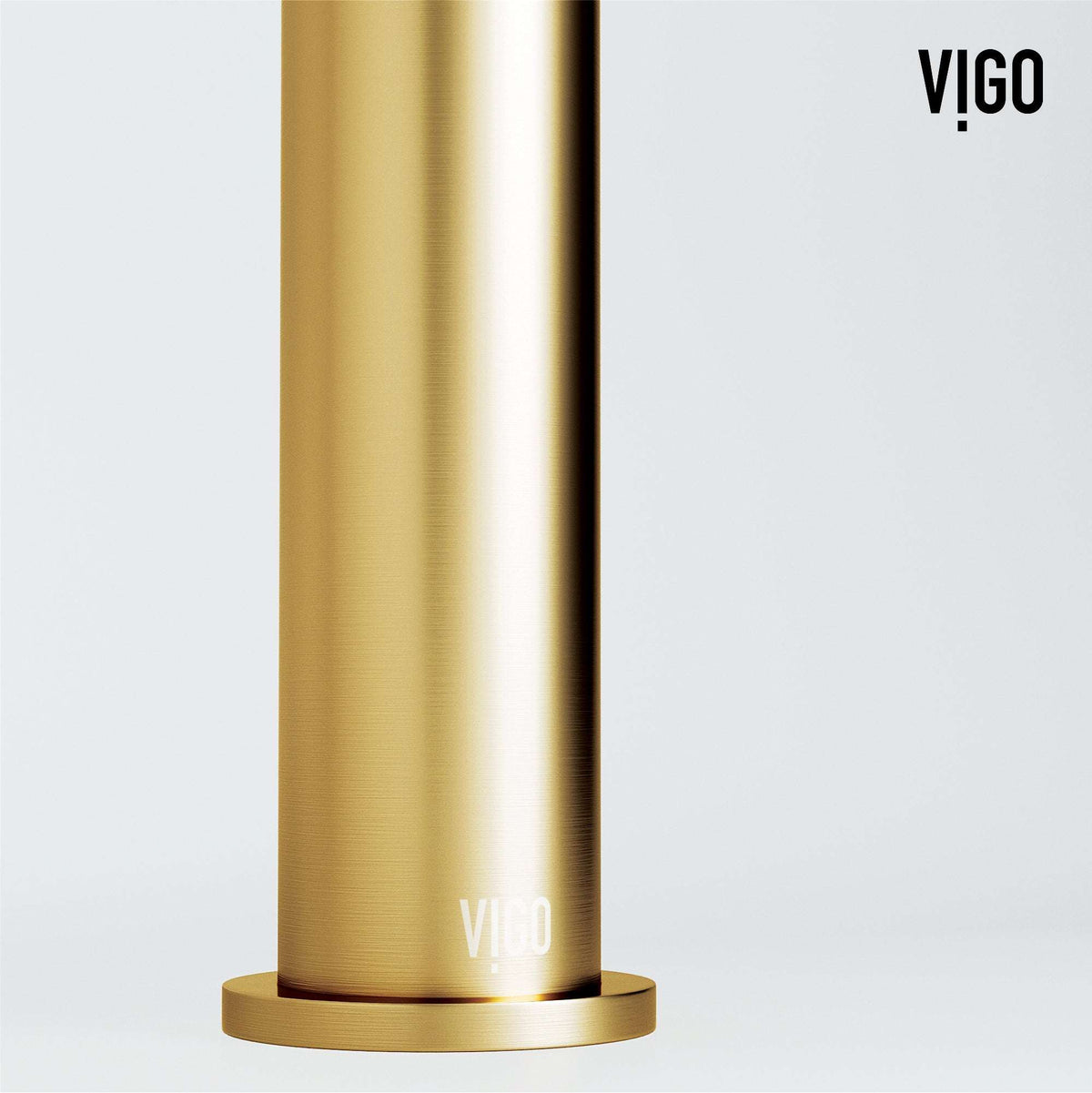 11-inch assembled height vessel faucet in matte brushed gold finish