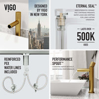 Modern bathroom faucet with ceramic disc cartridge and high arc spout