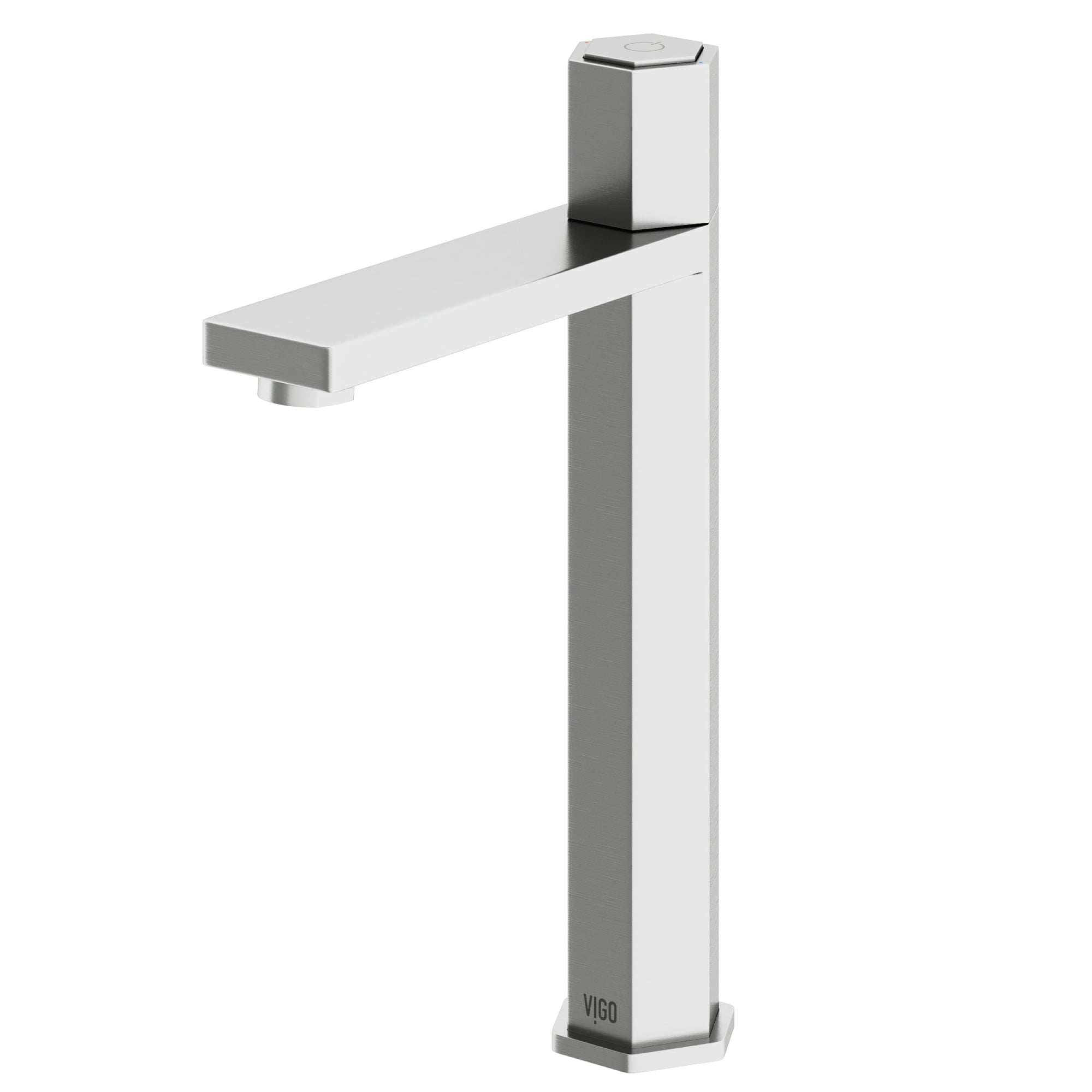 Brass vessel filler with high arc spout and compression connection