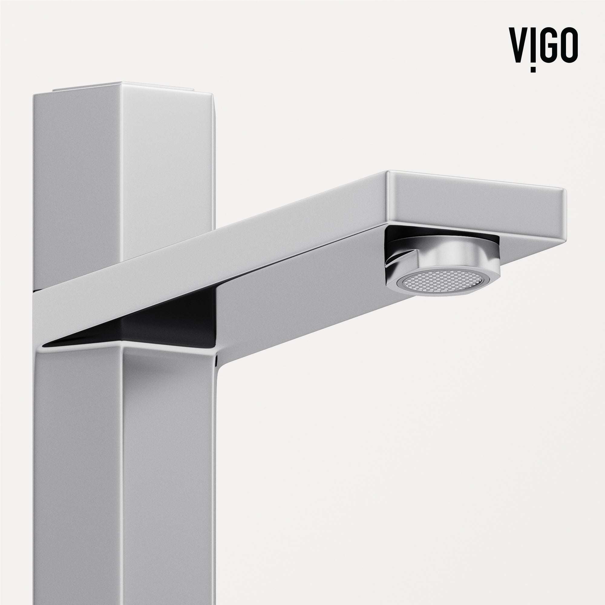 Modern bathroom faucet with chrome finish and low flow technology