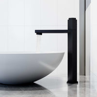 Deck-mounted vessel faucet with included mounting hardware and supply lines