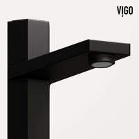 Modern bathroom faucet with matte black finish and low flow technology